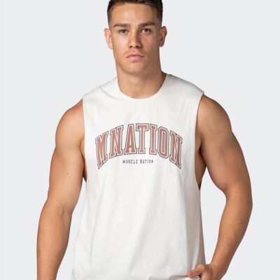 Muscle Nation MNation Varsity Drop Arm Tank