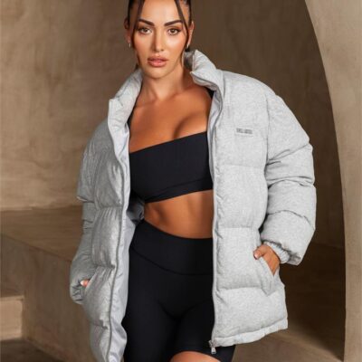 Muscle Nation Womens Muse Oversized Puffer Jacket