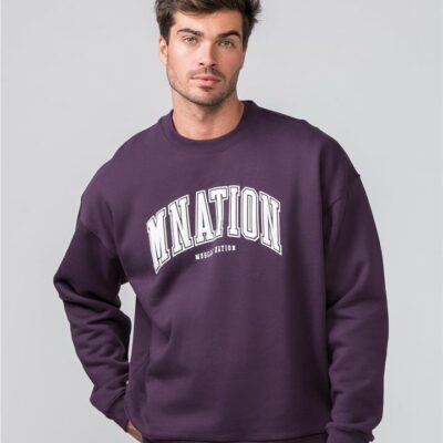 Muscle Nation Varsity Crew Pullover