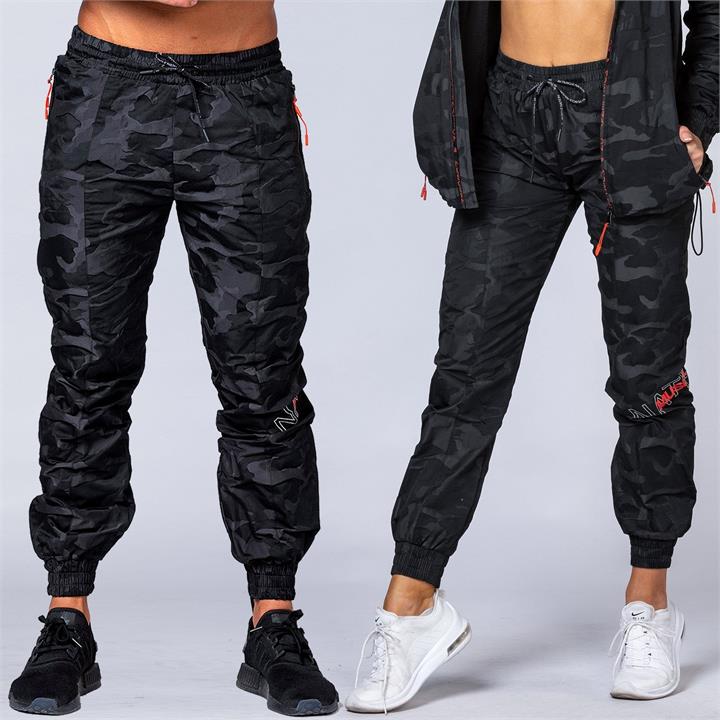 Muscle Nation Unisex Tracksuit Pants - Black Camo - XXS