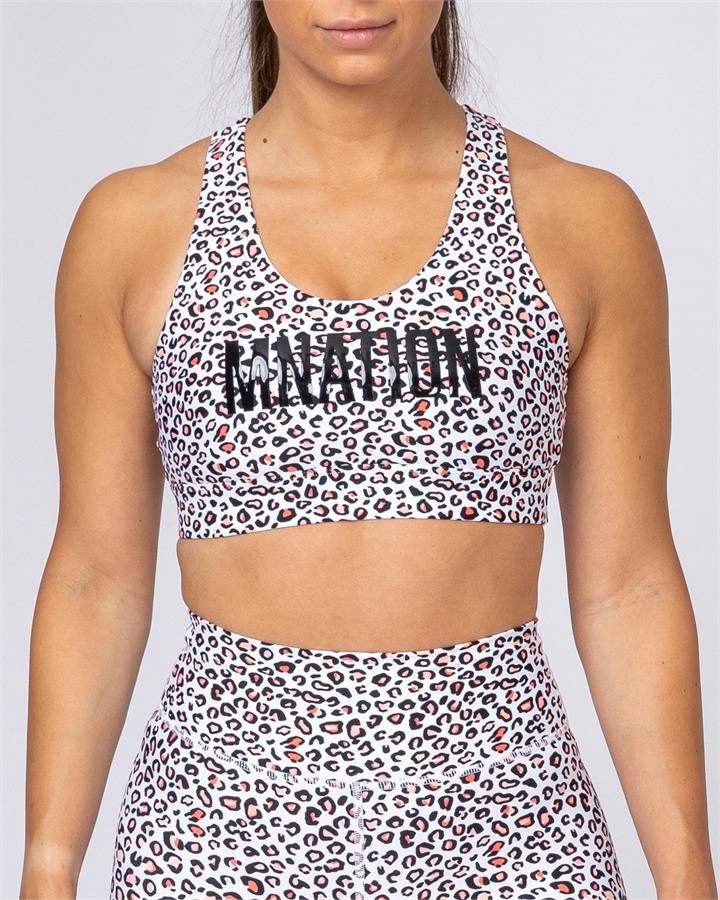Muscle Nation Motion Sculpt Bra - Micro Leopard - L