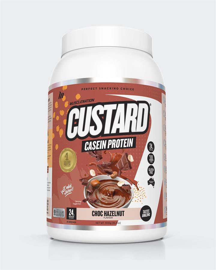 Muscle Nation CUSTARD Casein Protein - Choc Hazelnut - 25 serves