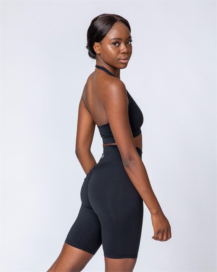 Muscle Nation Halter Bra - Black - XS