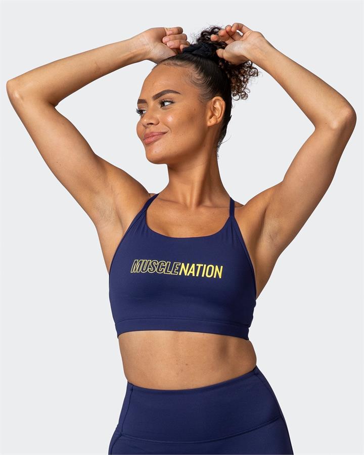 Muscle Nation Limelight Bra - Indigo - M