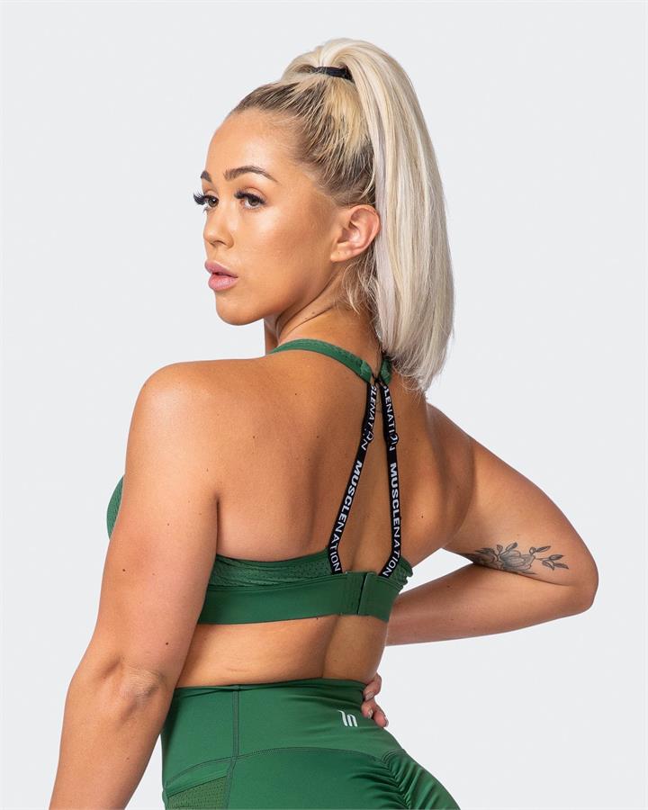 Muscle Nation AMRAP Bra - Fir Green - XS