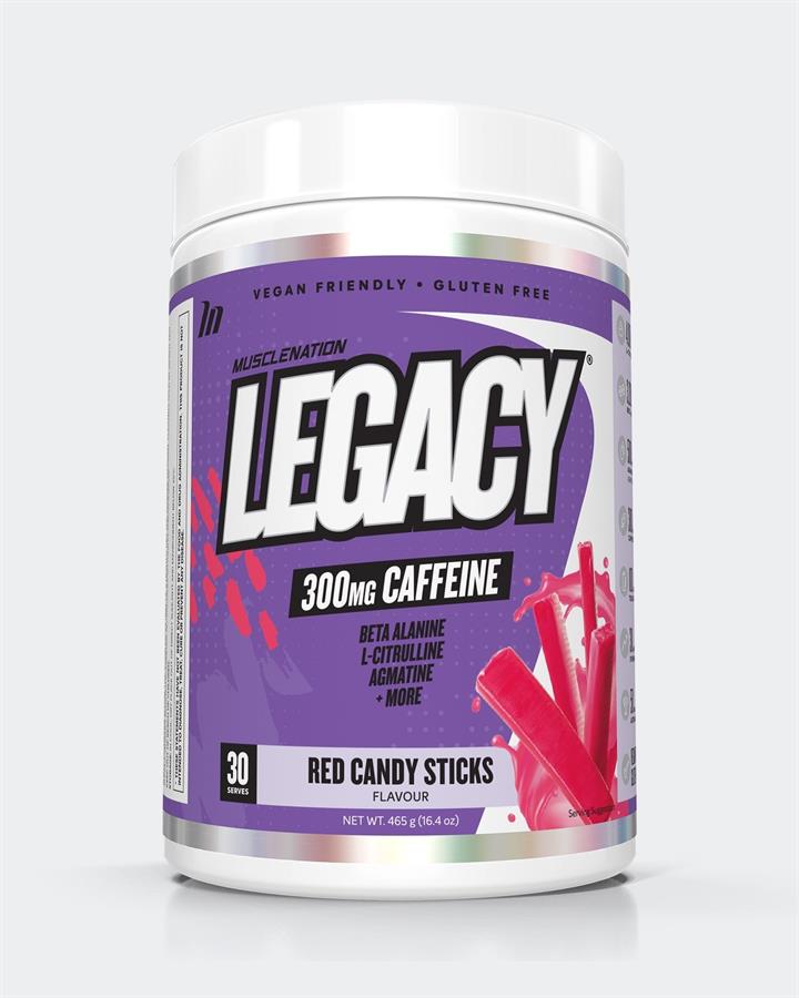 Muscle Nation LEGACY Pre Workout Energy - Red Candy Sticks - 30 serves