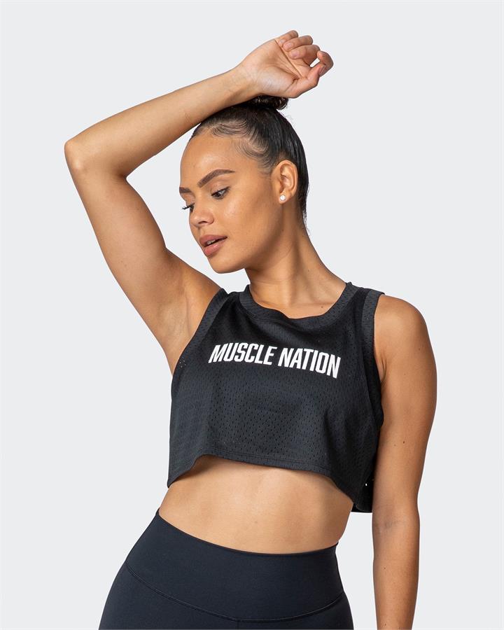 Muscle Nation Agile Ultra Cropped Tank - Black - L
