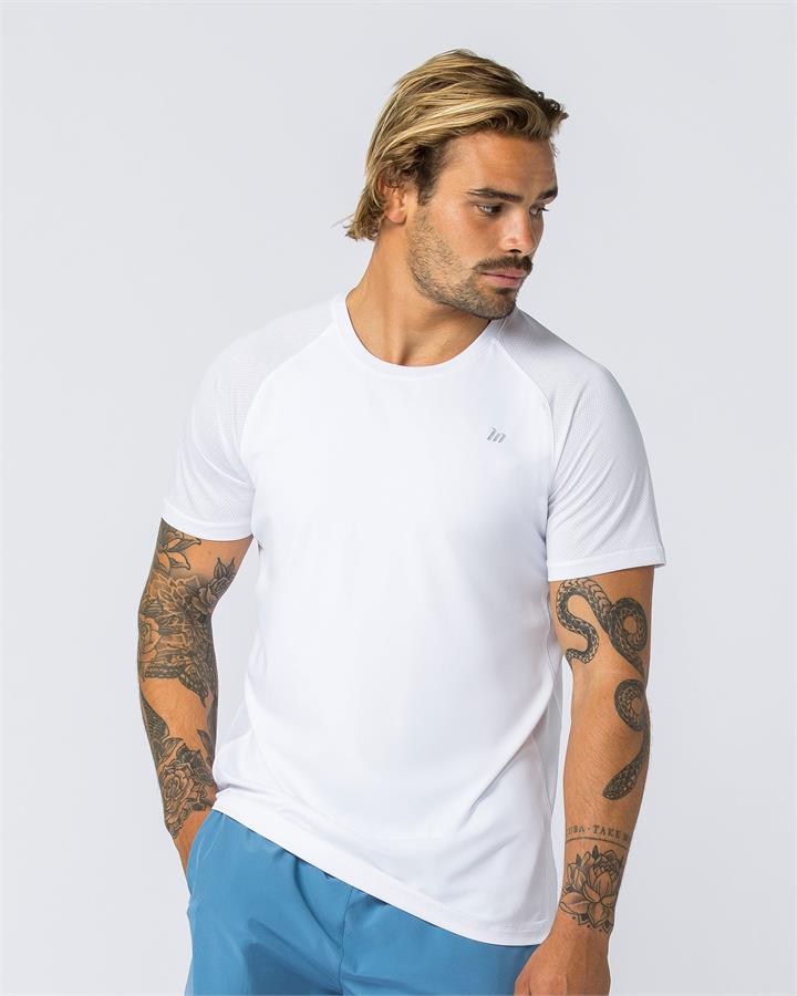 Muscle Nation Ventilation Tee - White - L