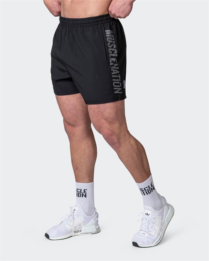 Muscle Nation Function 4" Shorts - Black - L