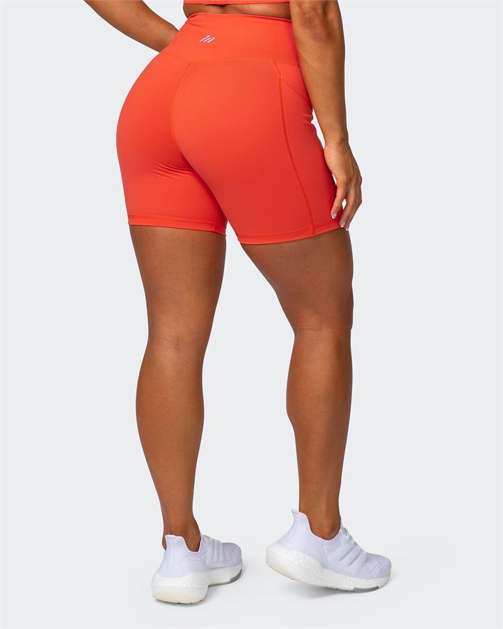 Muscle Nation Signature Pocket Bike Shorts - Ember - XS