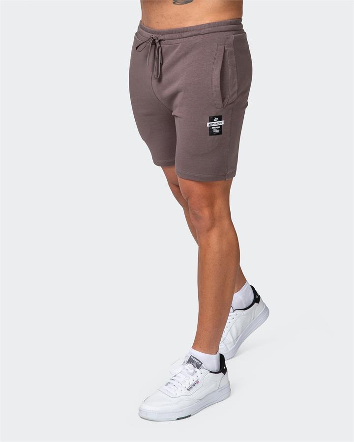 Muscle Nation Infinite Vintage Shorts - Dark Taupe - L