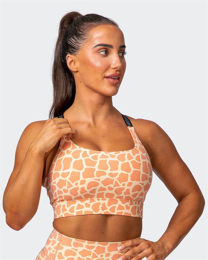 Muscle Nation Stability Bra - Paradise Giraffe Print - L