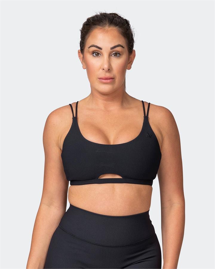 Muscle Nation All Day Rib Bralette - Black - L