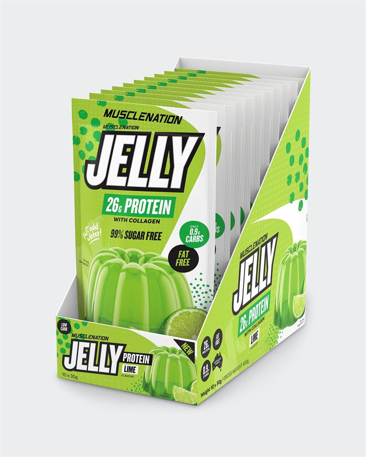 Muscle Nation PROTEIN JELLY + Collagen - Lime - 10 serves