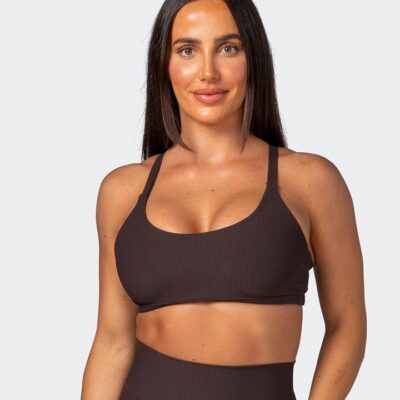 Muscle Nation Effortless Rib Bralette - Cocoa - XXL