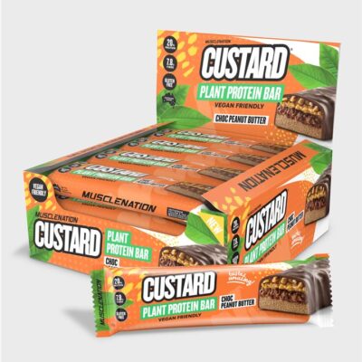 Muscle Nation CUSTARD Plant Protein Bar (Vegan, GF) - Choc Peanut Butter - Box of 12