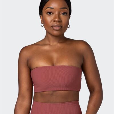 Muscle Nation Ribbed Bandeau - Maple - XXXL