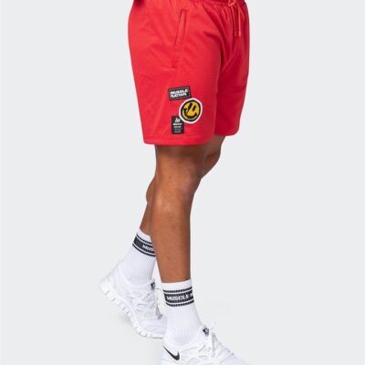 Muscle Nation Free Throw Lifestyle Shorts - Poppy - XXL