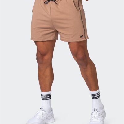 Muscle Nation Classic Squat Shorts - Toffee Taupe - S
