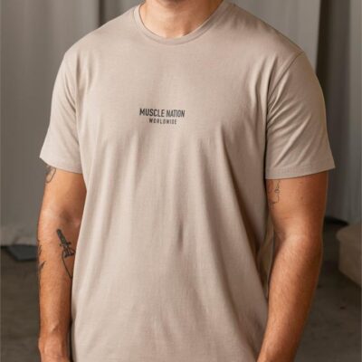 Muscle Nation Worldwide Condition Tee - Fossil - L