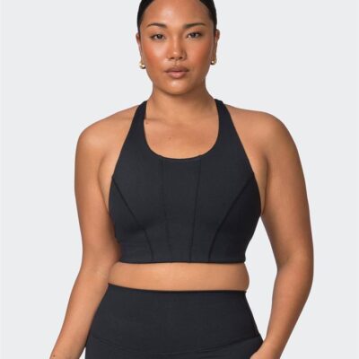 Muscle Nation Snatched Bra - Black - L