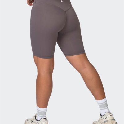 Muscle Nation Ultra Signature Referee Length Shorts - Peppercorn - M