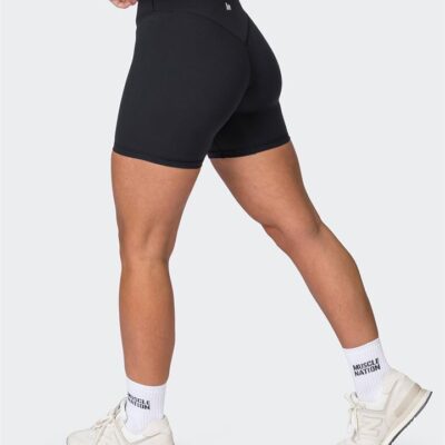 Muscle Nation Liberty Zero Rise Bike Shorts - Black - L