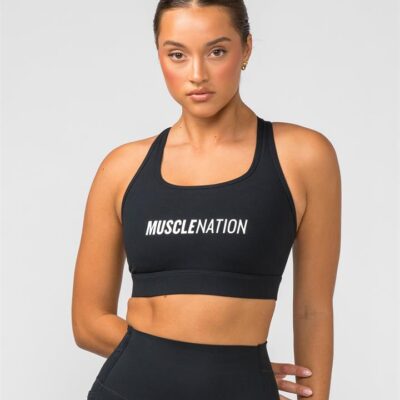 Muscle Nation Stamina Moulded Bra - Black - L