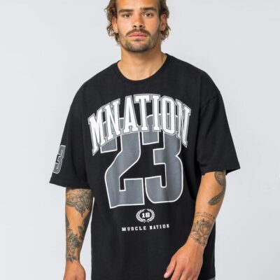 Muscle Nation Fast Break Oversized Pump Cover - Black - L