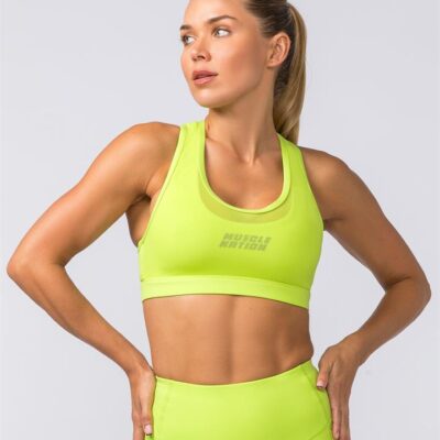 Muscle Nation Amplify Bra - Cyber Lime - S