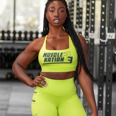 Muscle Nation Ignite Bra - Cyber Lime - M