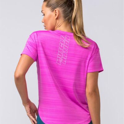 Muscle Nation Ignite Training Tee - Hyper Fuchsia - L