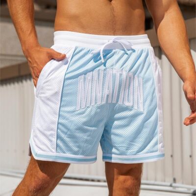 Muscle Nation Fadeaway 5" Basketball Shorts - Cool Blue - L