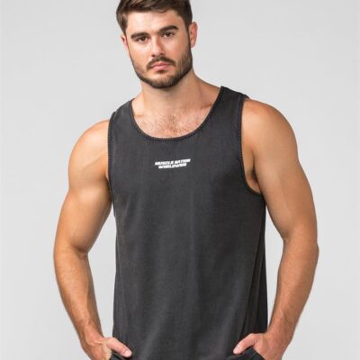 Muscle Nation H-Back Represent Tank - Washed Black - XXL