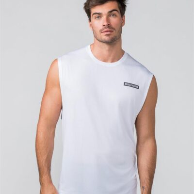 Muscle Nation Relaxed Active Tank - White - M