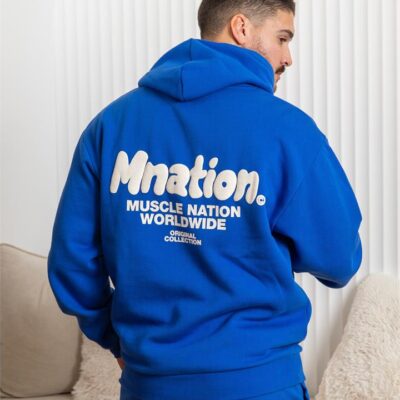 Muscle Nation MNation Oversized Hoodie - Bondi Blue - XXXL