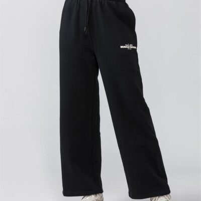 Muscle Nation Timeless Wide Leg Trackies - Black - XXXXL