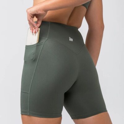 Muscle Nation Everyday Pocket Bike Shorts - Eucalyptus - XXS