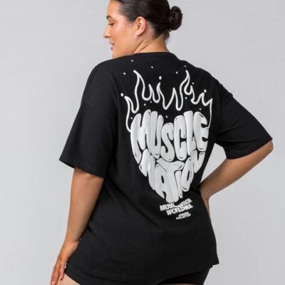 Muscle Nation Heartbreaker Oversized Tee - Black - L