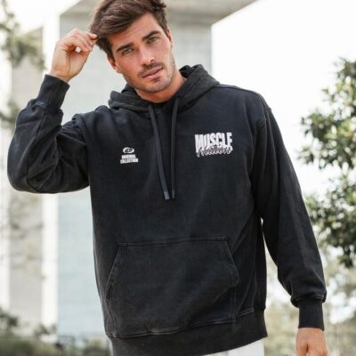 Muscle Nation Culture Hoodie - Washed Black - L