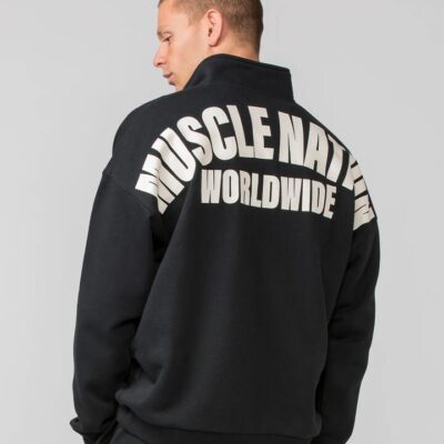 Muscle Nation Classic Quarter Zip - Black - L