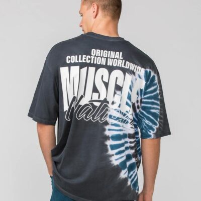 Muscle Nation Tie Dye Oversized Tee - L