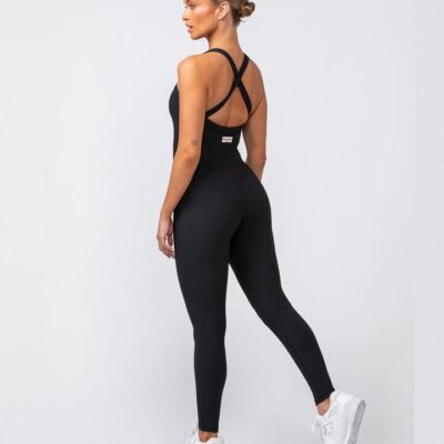 Muscle Nation Adore Full Length One Piece - Black - XXS