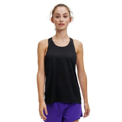 Womens On Running Tank-t Black / Glacier / S