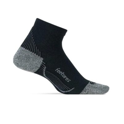Feetures Plantar Fasciitis Ultralight Compression Sock Quarter - Black S