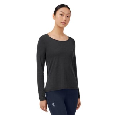 Womens On Running Performance Long-t Black / S