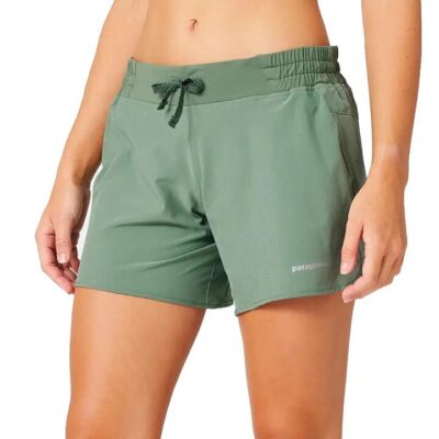 Womens Patagonia Nine Trails Shorts 6 Inch - Hemlock Green Hemlock Green