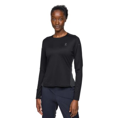 Womens On Running Performance Long T Black