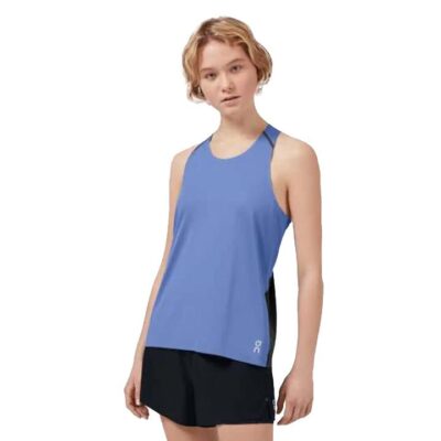 Womens On Running Tank-t Marina / Black / L