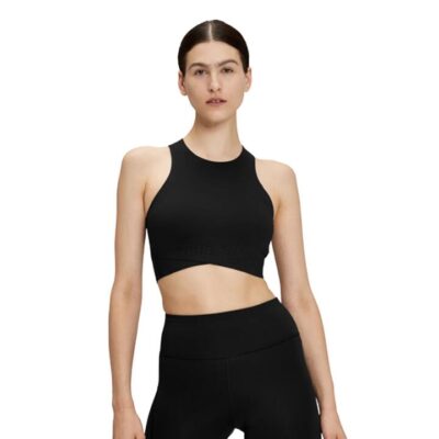 Womens On Running Race Crop Top Black